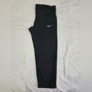 Womens Nike Black Leggings with White Logo